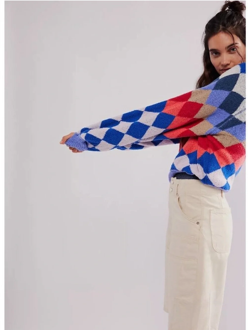 Free People Riley Pattern Pullover Sweater